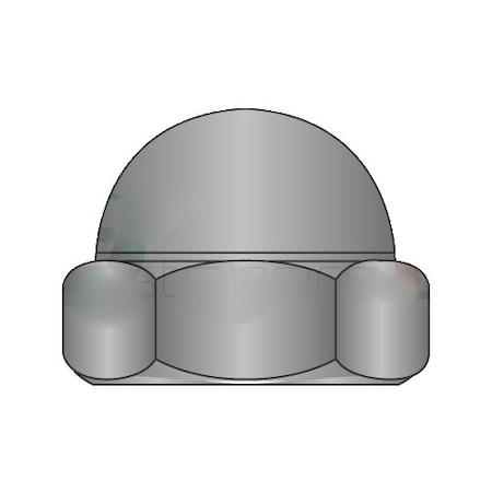 Newport Fasteners Low Crown Acorn Nut, 1/4"-20, Steel, Zinc Plated, 0.338 in H, 2000 PK 942755